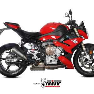 Mivv 2 Slip-On Oval black con tapa carbono Kawasaki ZZR 1400 2006-07