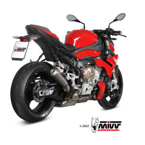 Mivv 2 Slip-On Oval black con tapa carbono Kawasaki ZZR 1400 2006-07