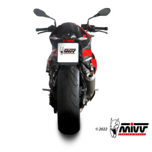 Mivv 2 Slip-On Oval black con tapa carbono Kawasaki ZZR 1400 2006-07
