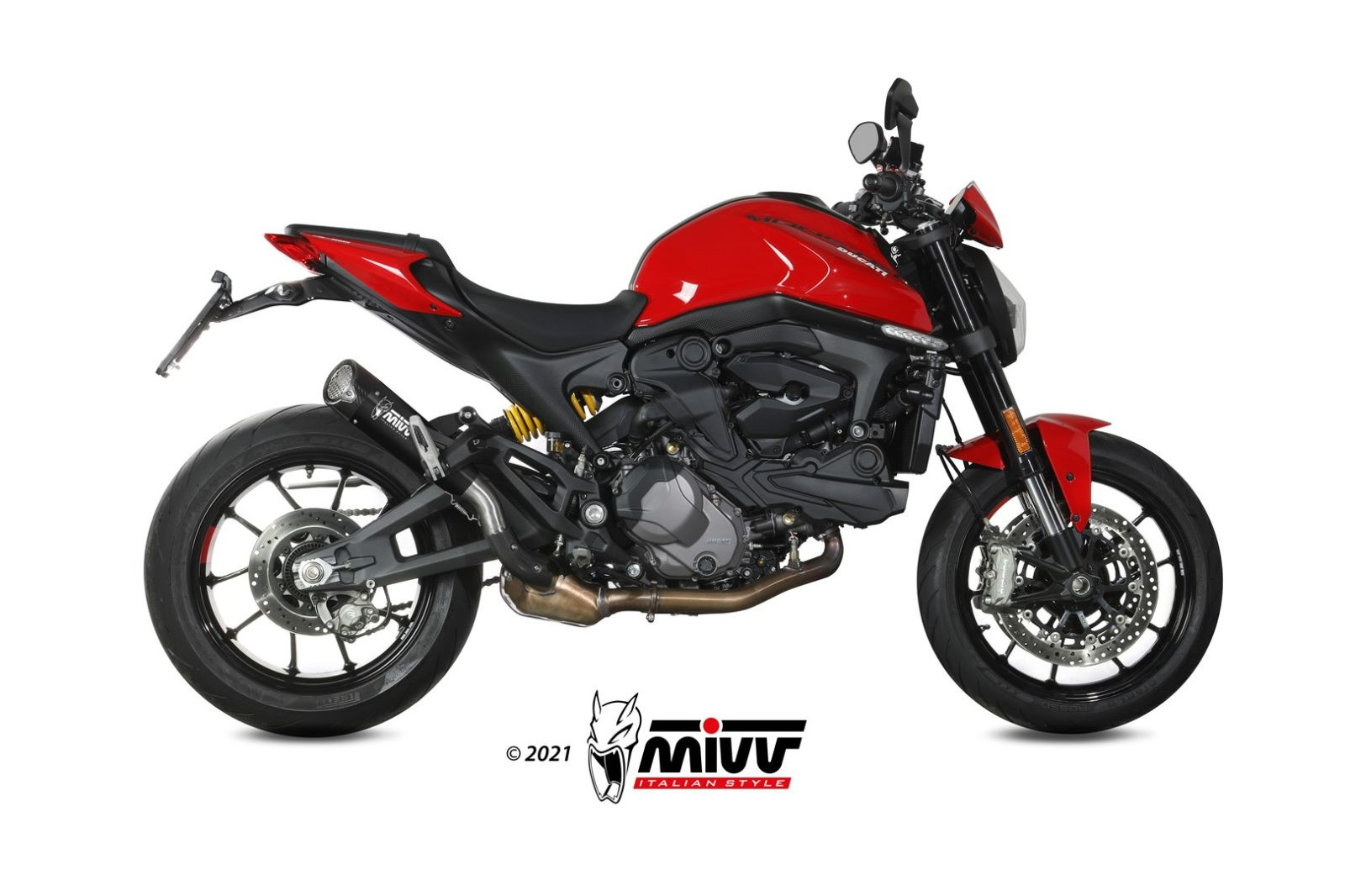 Mivv Slip-On X-M5 Black Ducati Monster 2021-25