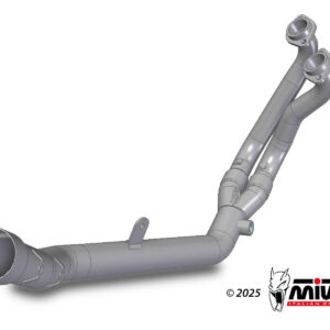 Mivv Slip-On AK-1 Black con tapa de carbono CF Moto 450SR 2023-24