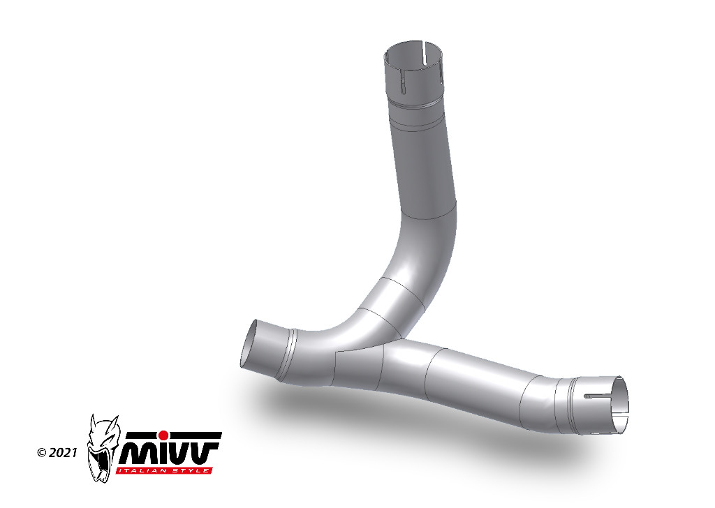 Mivv Tubo no kat (compatible con Silencioso Mivv y Original) Ducati Monster 2021-25