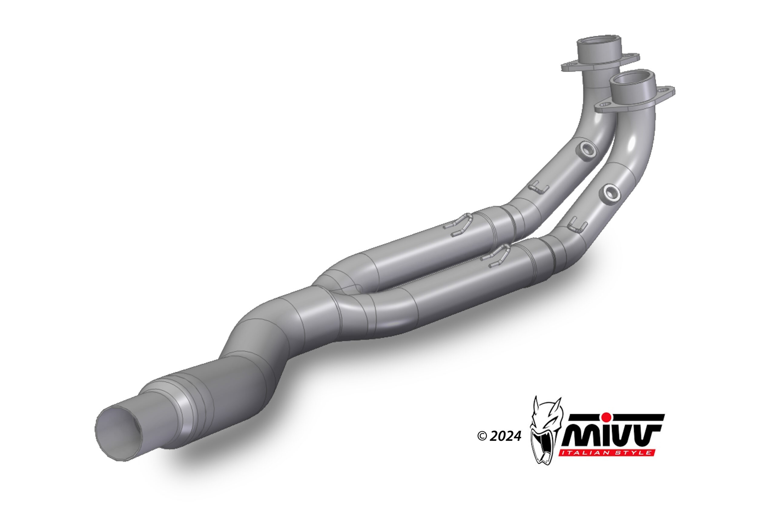 Mivv Tubo no kat (compatible con silenciadores Mivv y Originales) Kymco AK550 2021-24