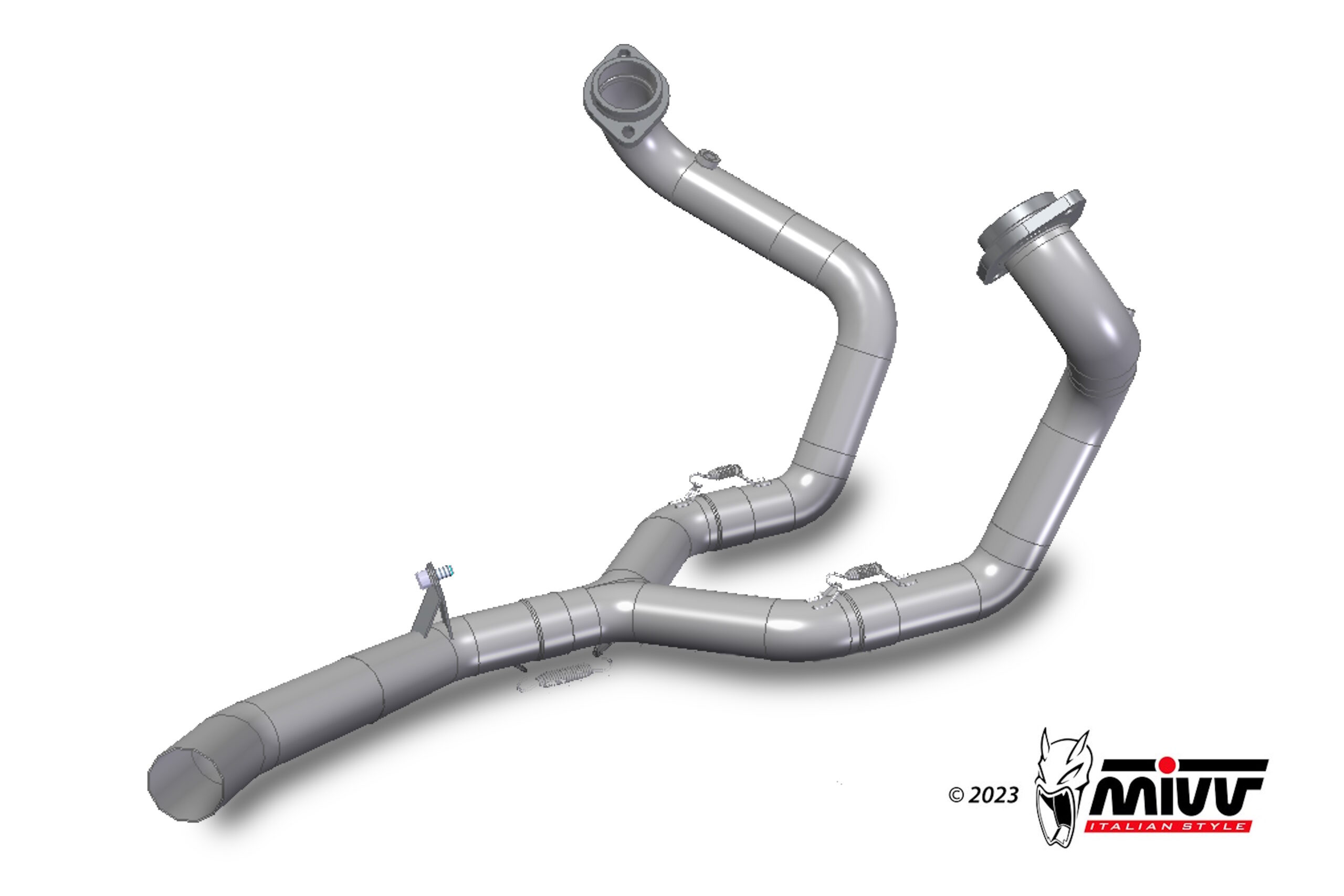 Mivv Tubo no kat (compatible con silenciadores Mivv y Originales) Moto Guzzi V100 Mandello 2022-25