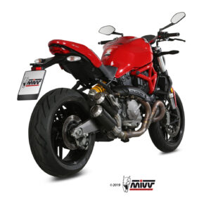 Mivv 2 Slip-On Mk3 carbono Ducati Monster 821 2018-20 / Monster 1200 2017-21