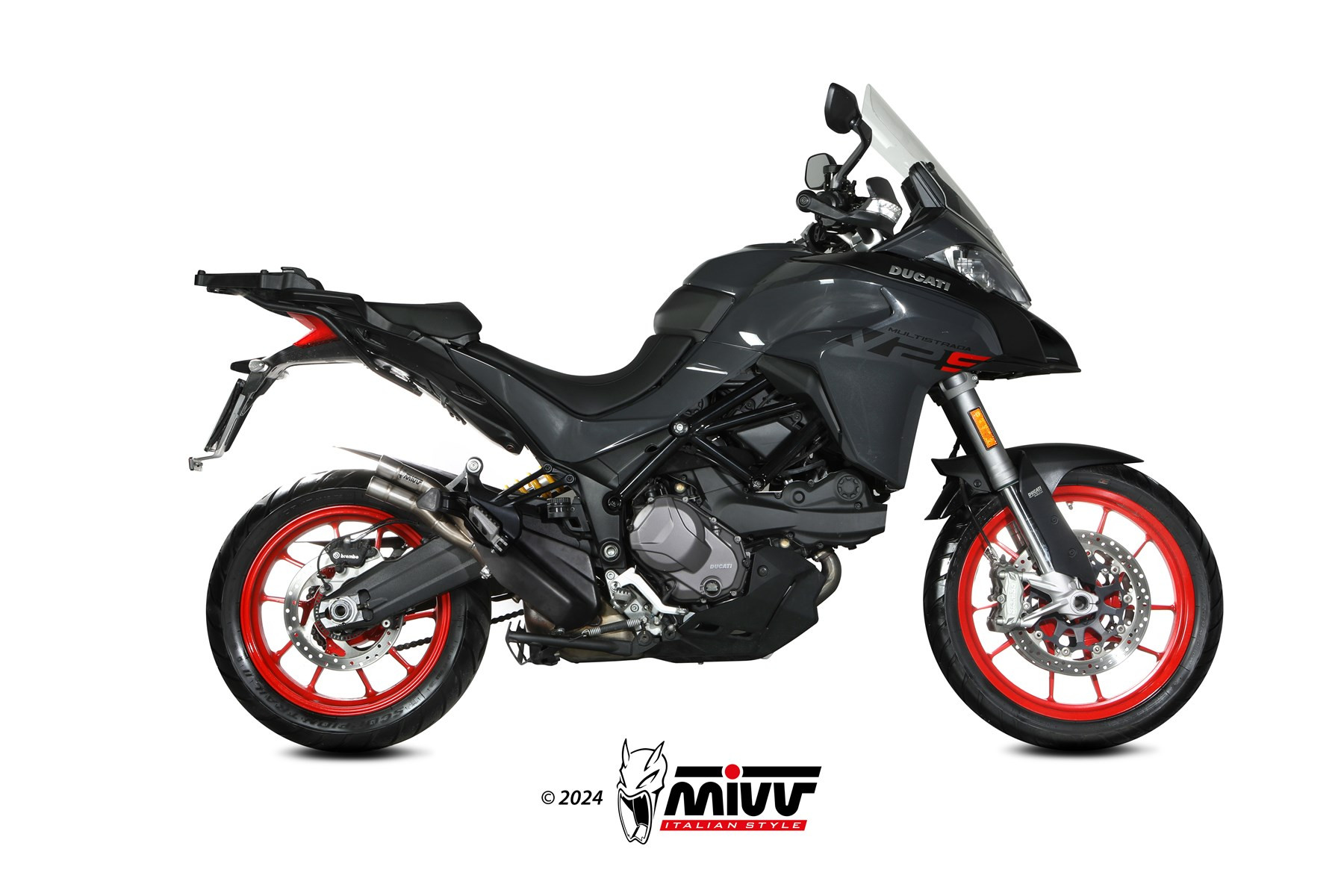 Mivv Slip-On Double Gun St. Steel Ducati Multistrada 950/S 2017-21 / Multistrada 1200 Enduro 2016-18