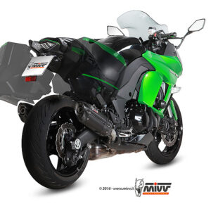 Mivv 2 Slip-On Suono black con tapa carbono Kawasaki Z1000 SX / Ninja 1000 SX 2014-19