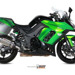 Mivv 2 Slip-On Suono St. Steel con tapa carbono Kawasaki Z1000 SX / Ninja 1000 SX 2014-19