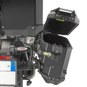 Maleta para moto lateral scantonata derecha Trekker Outback EVO Black Line 33 L. - OBKEVS33BR