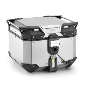 Maleta para moto MONOKEY® TREKKER OUTBACK EVO de aluminio natural, 42 L. - OBKEV42A