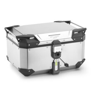 Maleta para moto MONOKEY® TREKKER OUTBACK EVO de aluminio natural, 58 L. - OBKEV58A