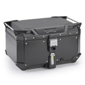 Maleta para moto MONOKEY® TREKKER OUTBACK EVO de aluminio acabado negro, 58 L. - OBKEV58B