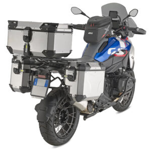 Maleta para moto MONOKEY® TREKKER OUTBACK EVO de aluminio natural, 58 L. - OBKEV58A