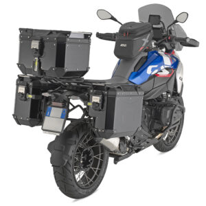 Maleta para moto MONOKEY® TREKKER OUTBACK EVO de aluminio acabado negro, 42 L. - OBKEV42B
