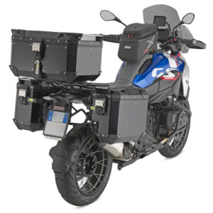 Maleta para moto lateral izquierda Trekker Outback EVO Black Line 37 L. - OBKEV37BR