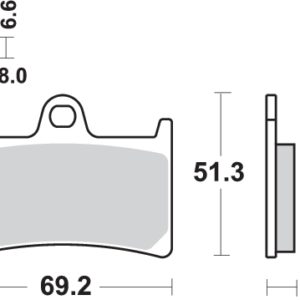 Pastilla de freno SBS P634-RQ