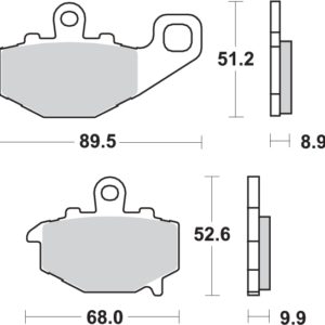 Pastilla de freno SBS P687-DC