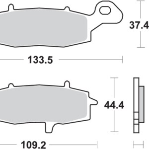 Pastilla de freno SBS P705-DC