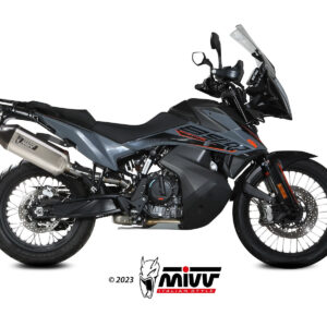 Mivv Slip-On Speed edge St. Steel con tapa carbono KTM 790 Adventure/R 19-25 / 890 Adventure/R 20-25