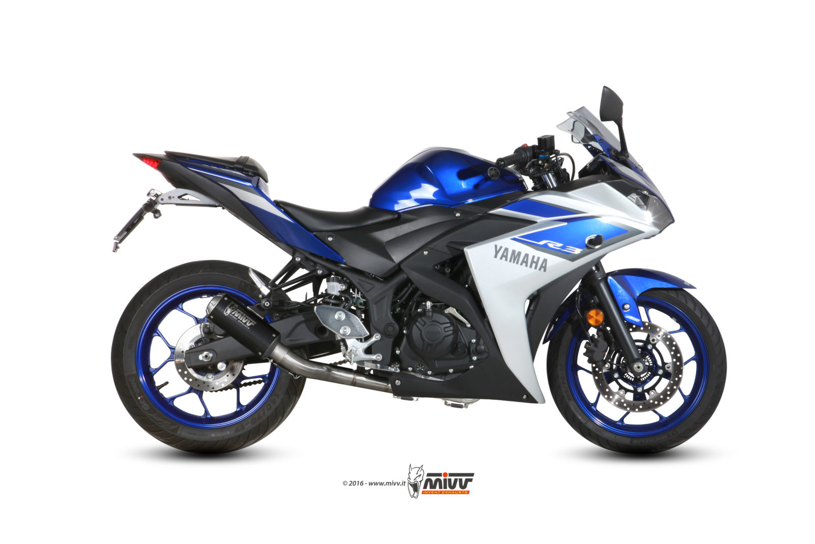 Mivv Full system 2x1 MK3 Black Yamaha YZF R25 2015-24 / MT-03 2016-24 / R3 2015-24