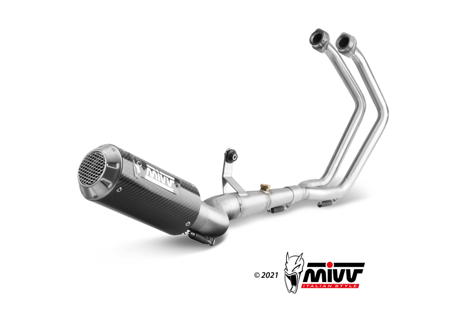 Mivv Full system 2x1 MK3 Black Yamaha YZF R25 2015-24 / MT-03 2016-24 / R3 2015-24