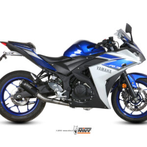 Mivv Full system 2x1 MK3 Black Yamaha YZF R25 2015-24 / MT-03 2016-24 / R3 2015-24