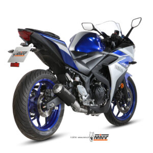 Mivv Full system 2x1 MK3 Black Yamaha YZF R25 2015-24 / MT-03 2016-24 / R3 2015-24