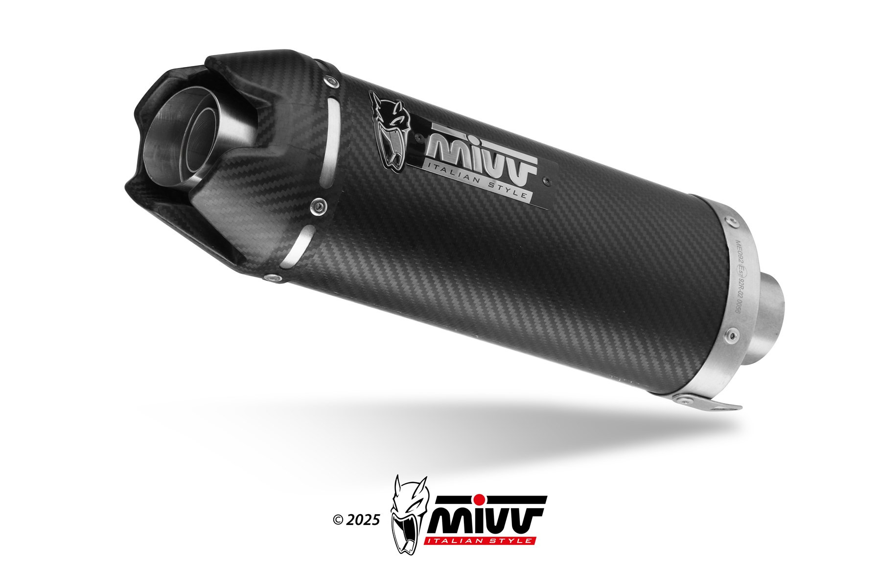 Mivv Full System 3x1 AK-1 CARBON con Tapa Carbono YAMAHA MT-09 / SP / FZ-09 24-25 /R9 25-