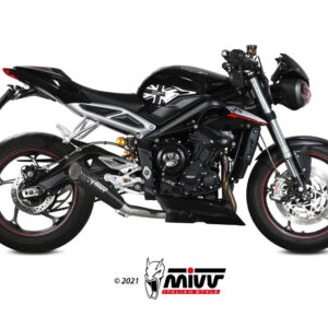 Mivv Slip-On X-M5 black Triumph Street Triple R / S / RS 2017-23