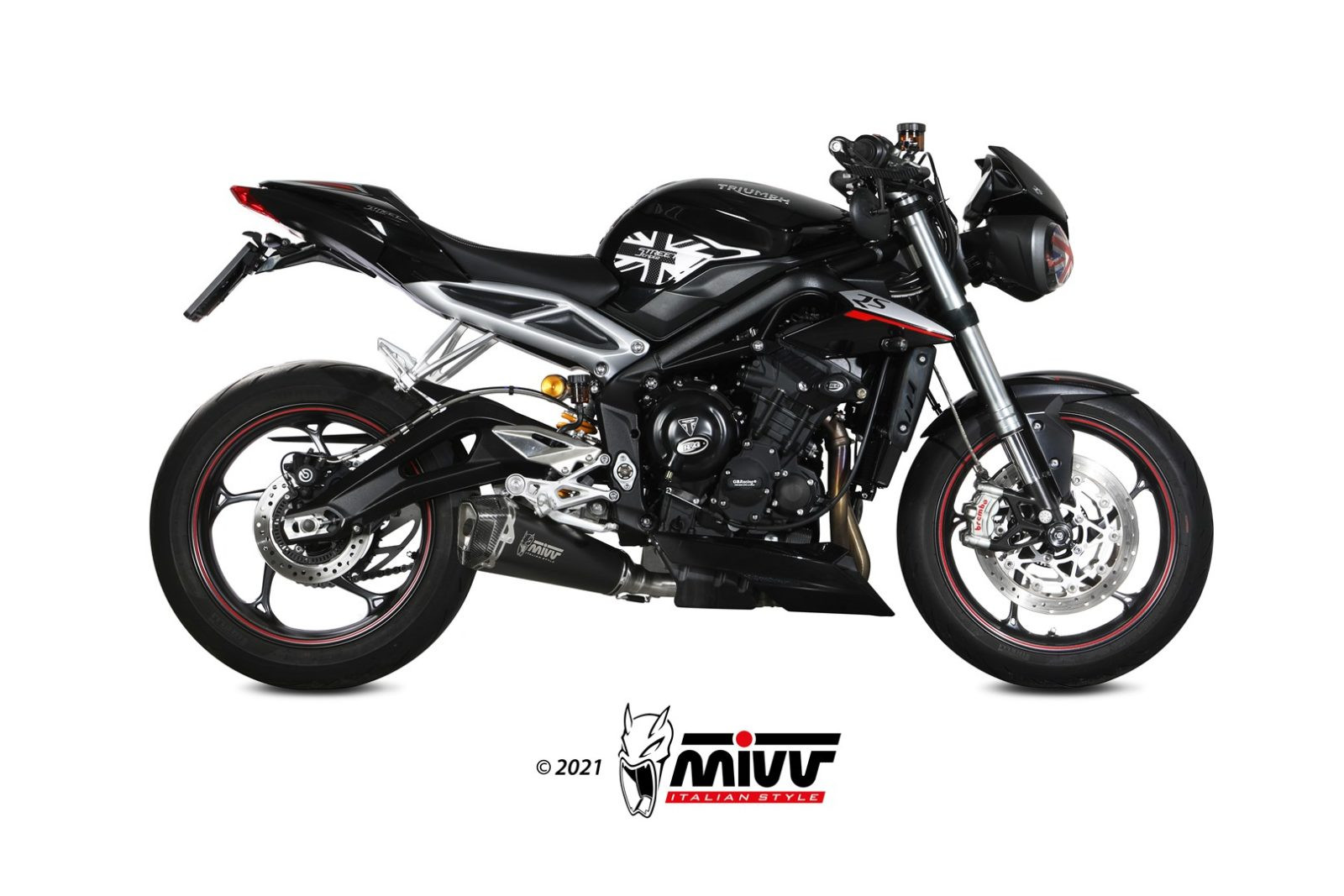 Mivv 2 Slip-On GP black Yamaha MT-03 660 2006-14
