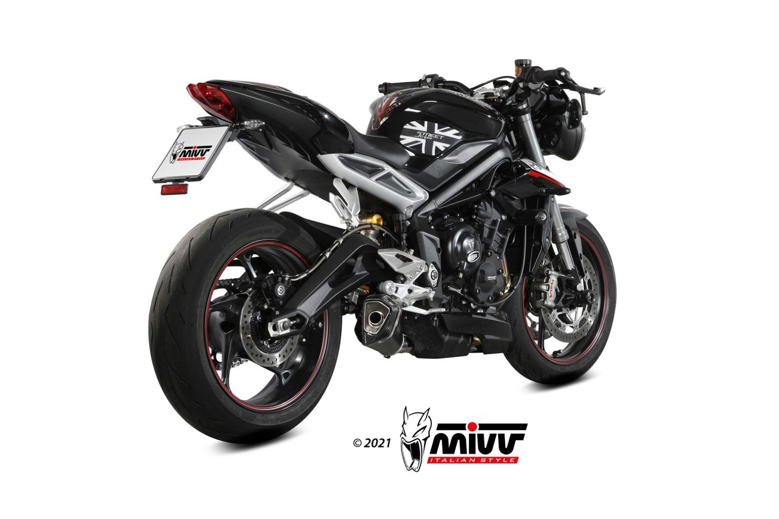 Mivv 2 Slip-On GP black Yamaha MT-03 660 2006-14