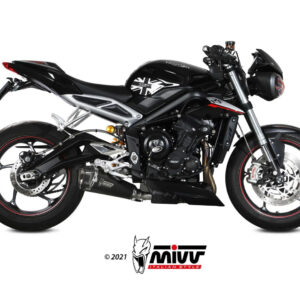 Mivv Slip-On Delta Race black Triumph Street Triple R / S / RS 2017-23