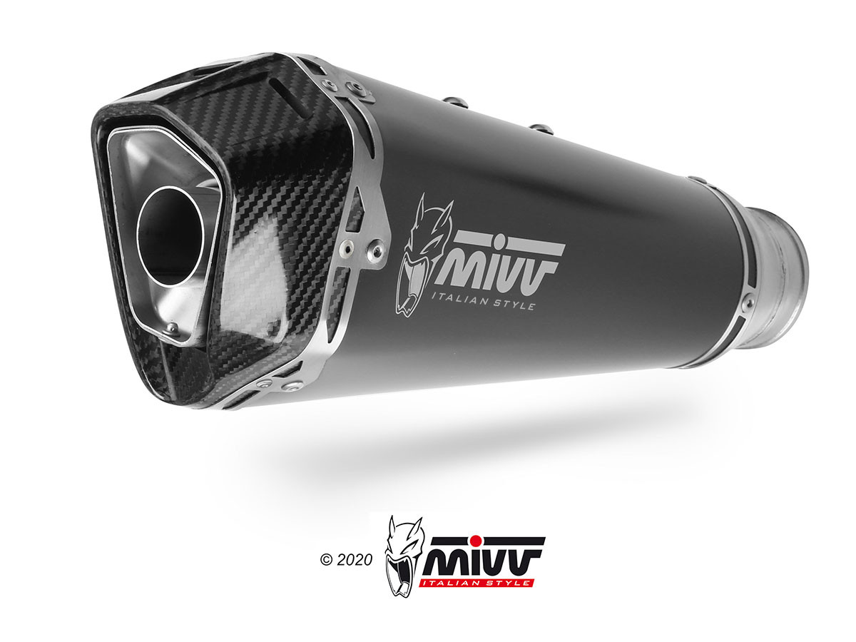 Mivv Slip-On Delta Race black Triumph Street Triple R / S / RS 2017-23