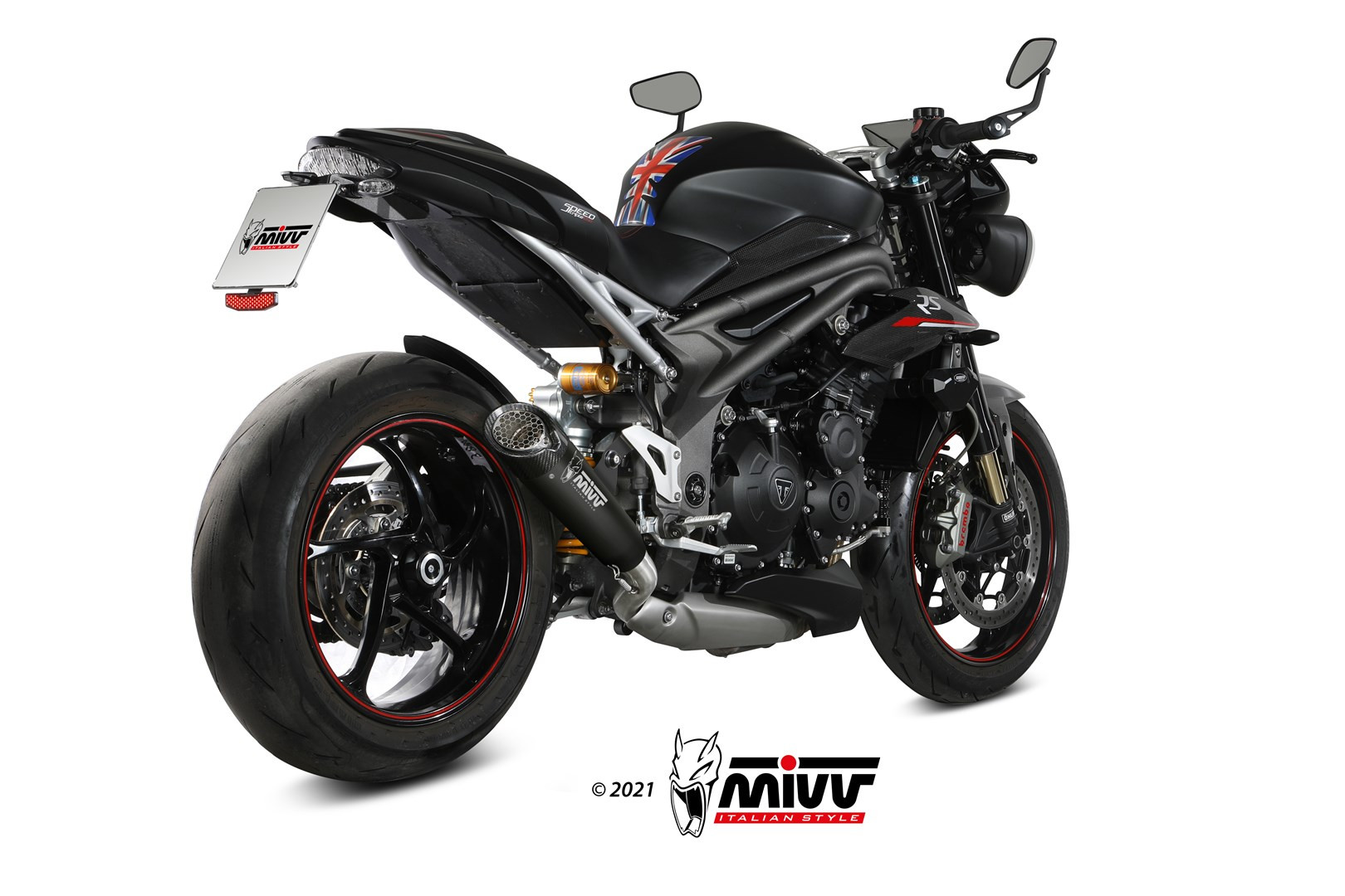 Mivv Slip-On Delta Race black Triumph Speed Triple R / S / RS 2018-20