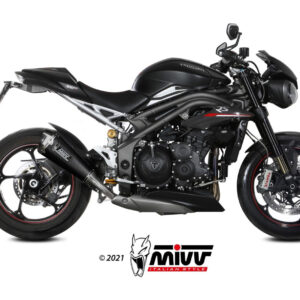 Mivv Slip-On X-M5 black Triumph Street Triple R / S / RS 2017-23