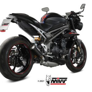 Mivv Slip-On Mk3 carbono Triumph Speed Triple R / S / RS 2018-20