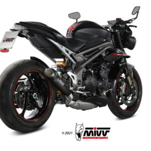 Mivv Slip-On X-M5 black Triumph Speed Triple R / S / RS 2018-20