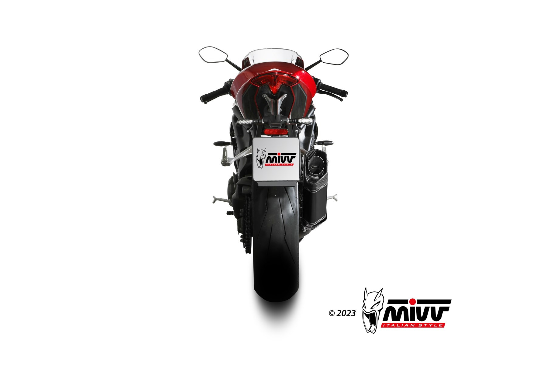 Mivv Slip-On Oval Titanium Husqvarna 701 Enduro / SuperMoto 2021-24