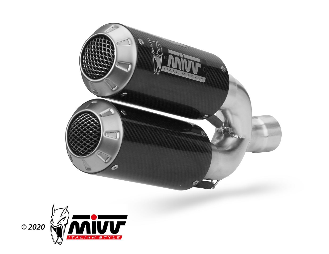 Mivv 2 Slip-On Mk3 carbono Triumph Speed Triple 1200 RR / RS 2021-24