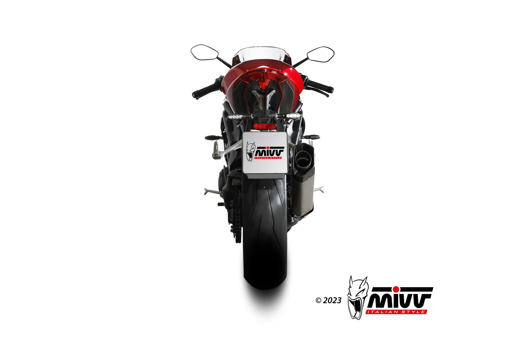 Mivv 2 Slip-On Mk3 carbono Triumph Speed Triple 1200 RR / RS 2021-24