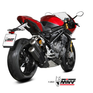 Mivv Slip-On Oval carbono con tapa carbono Honda CB 500 X 2021-25