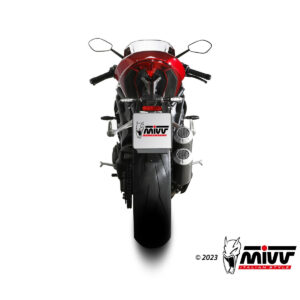 Mivv Slip-On Oval carbono con tapa carbono Honda CB 500 X 2021-25