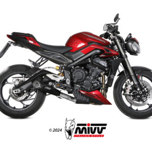Mivv Full system 3x1 X-M5 Black Triumph Street Triple 765 R / RS 2023-24
