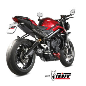 Mivv Full system 1x1 GP Black con tapa carbono Voge Brivido 125R 2023-24