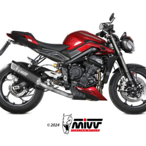 Mivv Full system 3x1 SR-1 Black Titanium Triumph Street Triple 765 R / RS 2023-25