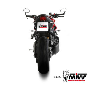 Mivv Slip-On HR-1 Black con tapa en carbono Royal Enfield HNTR 350 2022-24