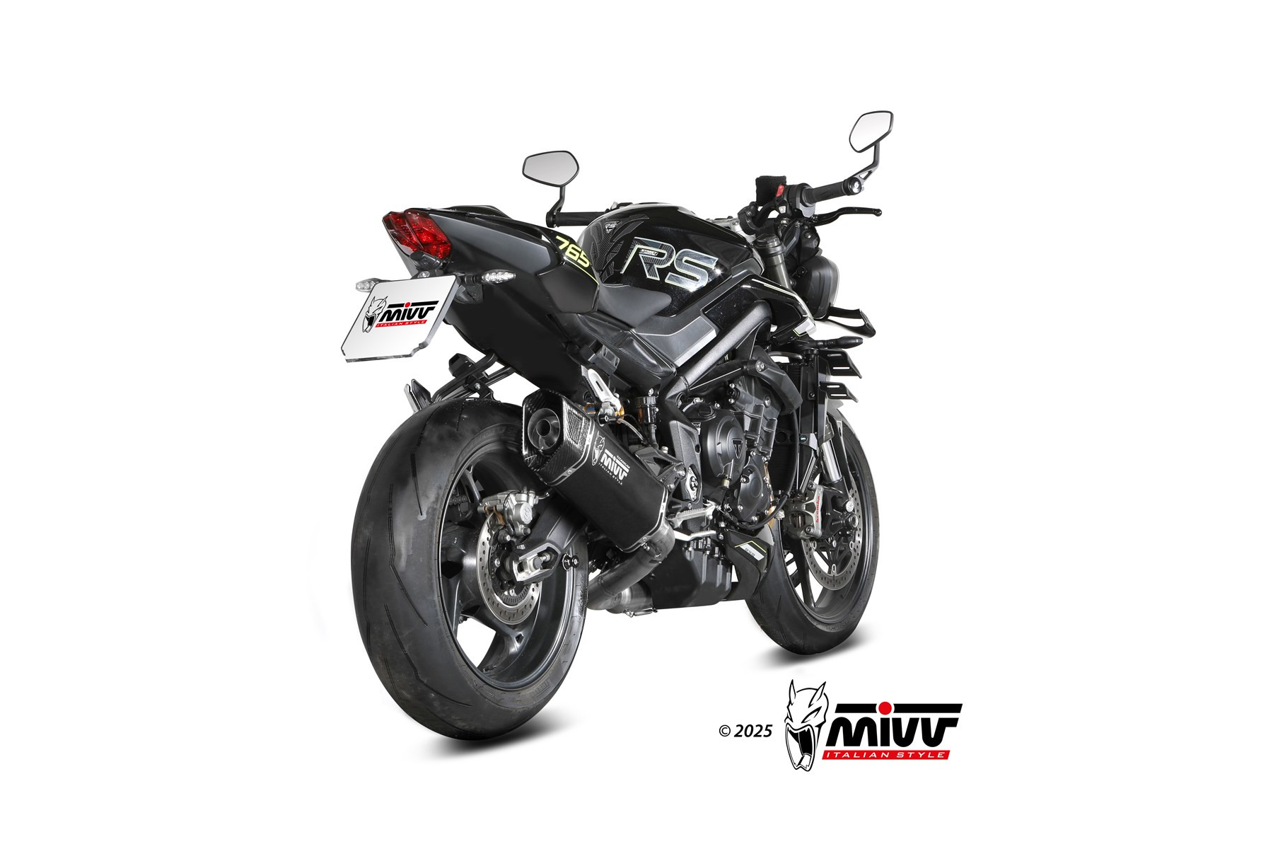 Mivv Full System 3x1 SR-1 BLACK TITANIUM TRIUMPH STREET TRIPLE 765 R / RS 2025-