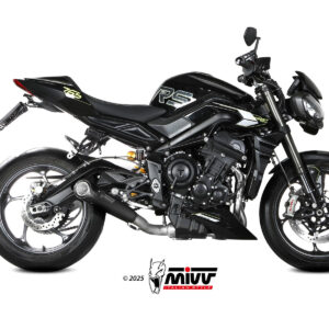 Mivv Full System 3x1 X-M5 BLACK TRIUMPH STREET TRIPLE 765 R / RS 2025-