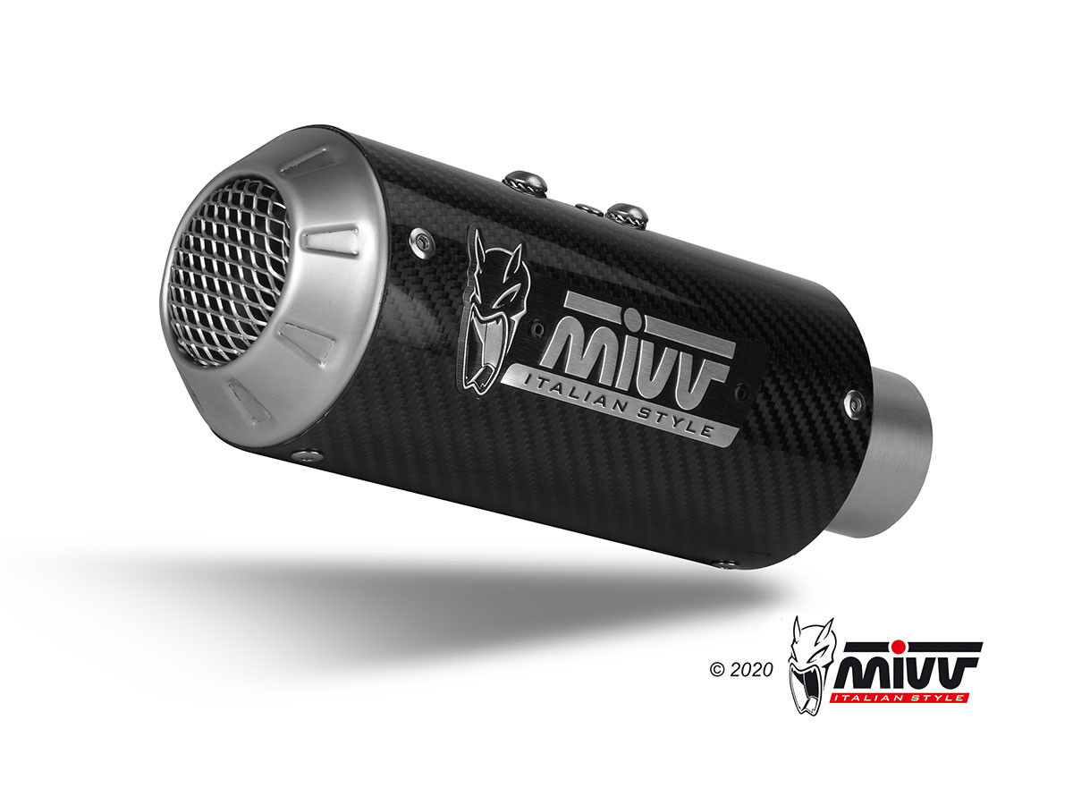 Mivv 2 Slip-On Mk3 carbono Ducati Hypermotard 950 / SP / RVE 2021-25