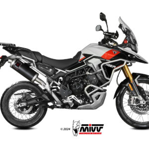 Mivv Slip-On Oval black con tapa carbono QJ Motor SRT 800 S / X / SX 2024